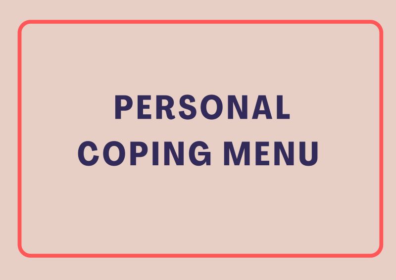 Personal coping menu, ADHD strategies